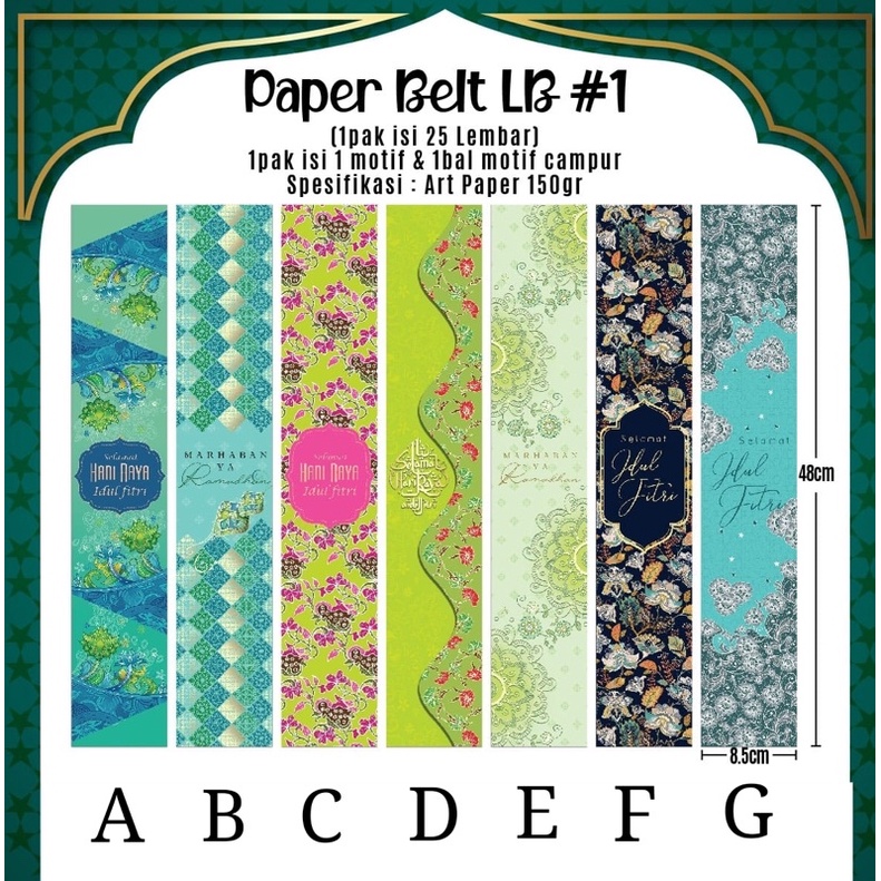 

Paper belt hampers idul fitri permotif isi 25 lembar