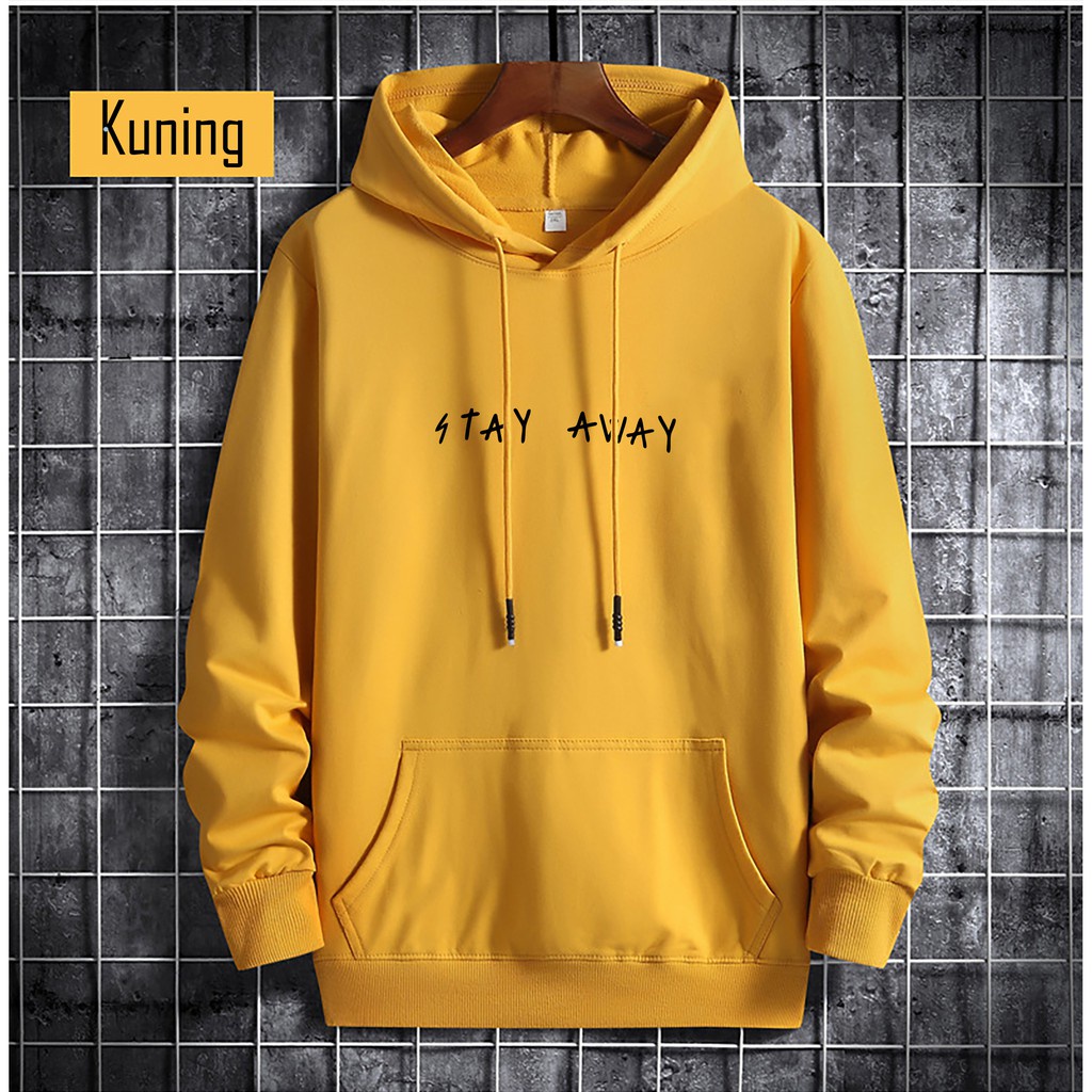 IvannaCollection Sweater Hoodie Pria Distro Stay Away Jaket Hodie Pria Wanita Size L-XXL Bahan Tebal