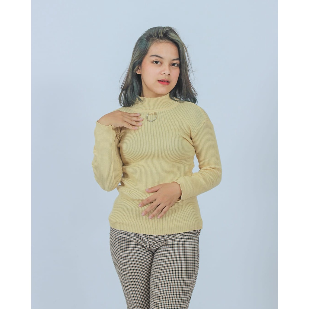 Promo Baju atasan wanita terbaru Rajut press body Ring Knit Premium Tebal Kekinian Halus