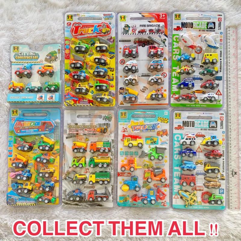 MAINAN CITY CONSTRUCT SET + FIRE BRIGADE  + TRUCK MOTORCADE + CONSTRUCTION BUS TRUK KECIL LUCU MINI