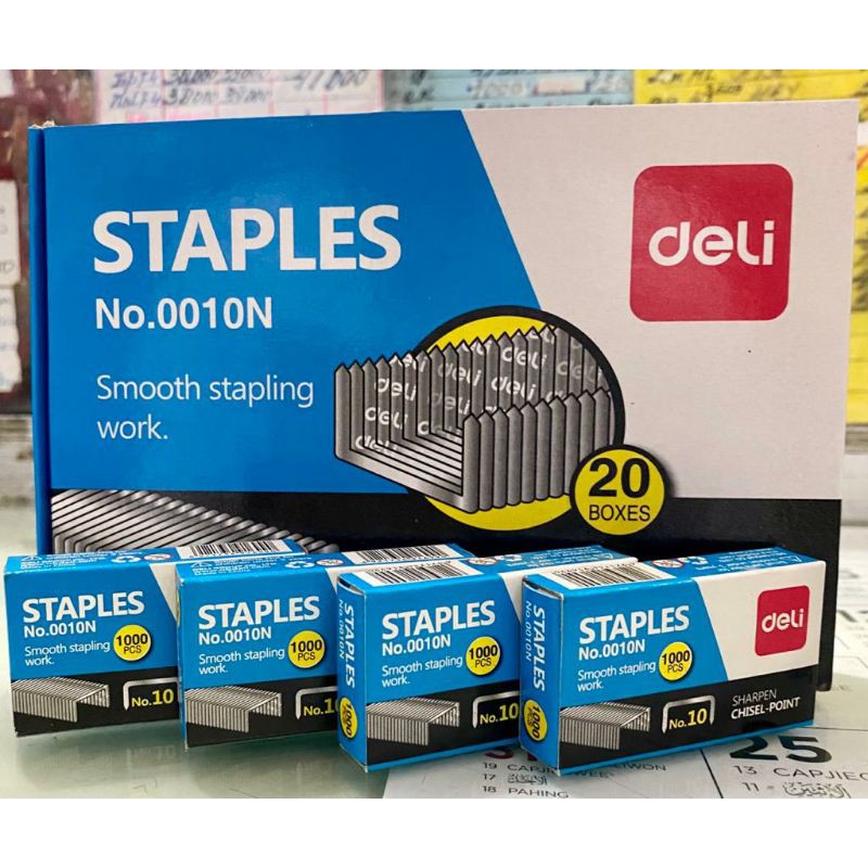 

Isi Staples no-10 Deli /pack(20pcs)