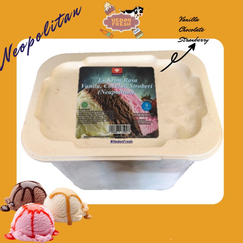 

Es Krim Neopolitan Diamond 8 Liter