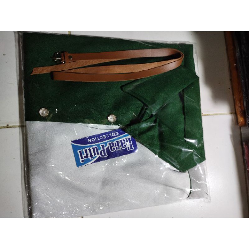 Kemeja Wanita Atasan Blouse Casual Polos Kombinasi Warna Motif Korean style Fashion Muslim 018-Ijo botol