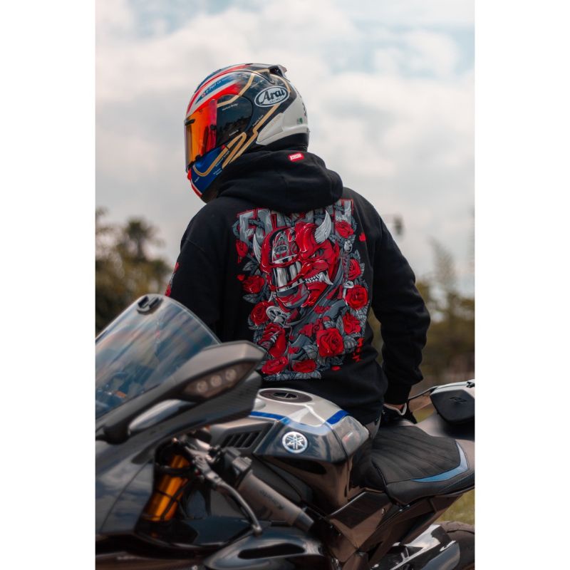 HOODIE | FATHCH | DEVIL ROSE | NEW | HITAM | ORIGINAL