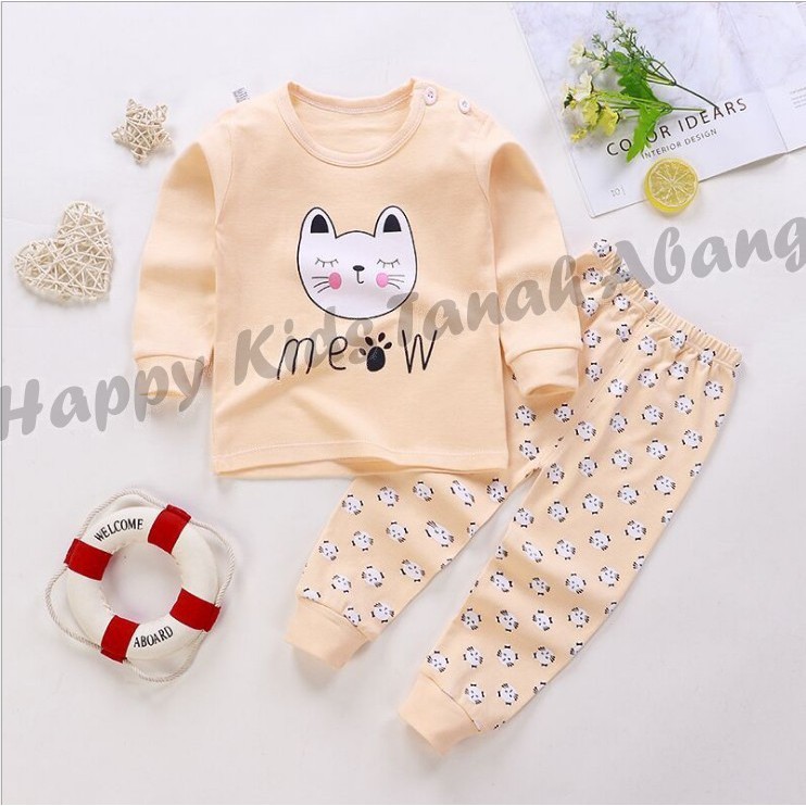 SETELAN LENGAN PANJANG ANAK / PIYAMA ANAK / BAJU TIDUR ANAK PEREMPUAN / GROSIR BAJU TDIUR ANAK