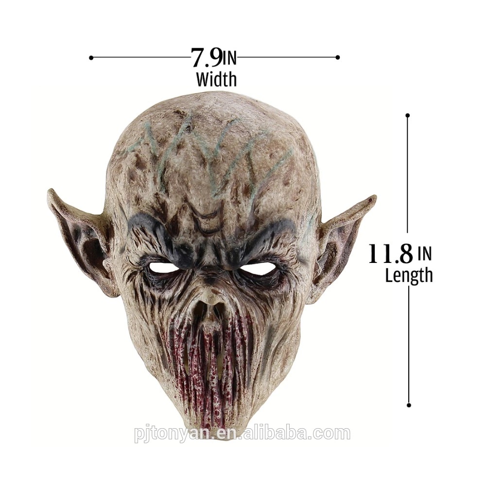 TOL-62 topeng latex headgear zombie monster alien horror scary halloween mask pesta kostum