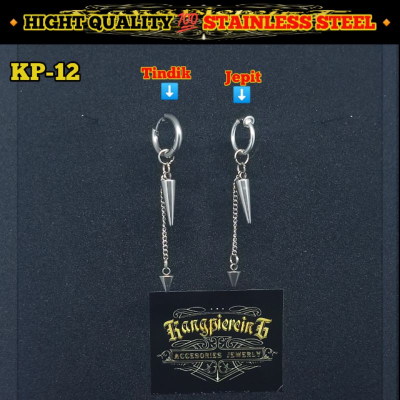 NEW ANTING BTS JUNGKOK JIMMIN TINDIK DAN JEPIT TERBARU 100% STAINLESS STEEL ASLI