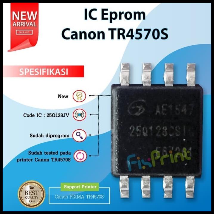 Ic Eprom Canon Tr4570S Ic 25Q128Jv Reset Counter Board Printer Tr4570S