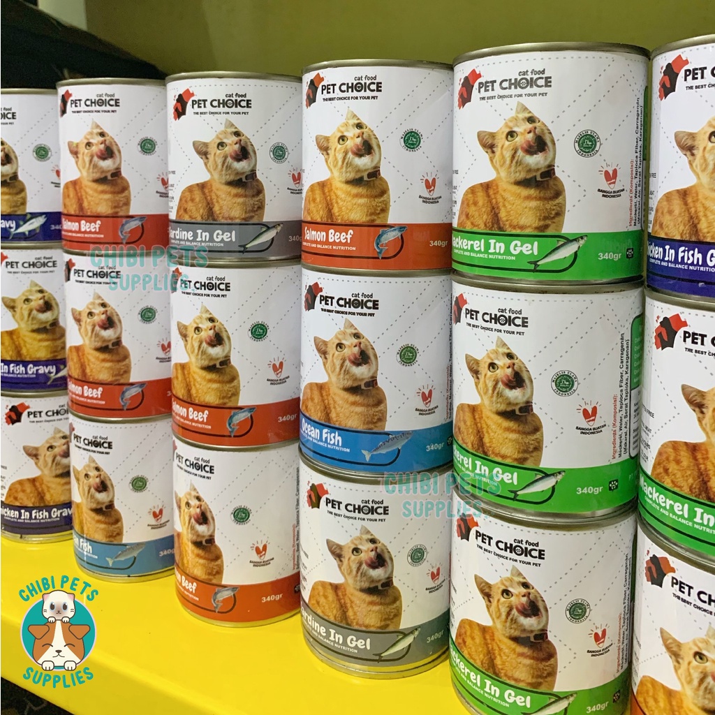 Silvisedut Pet Choice Makanan Kucing Basah Kaleng 340 Gram Cat Wet Food Kaleng