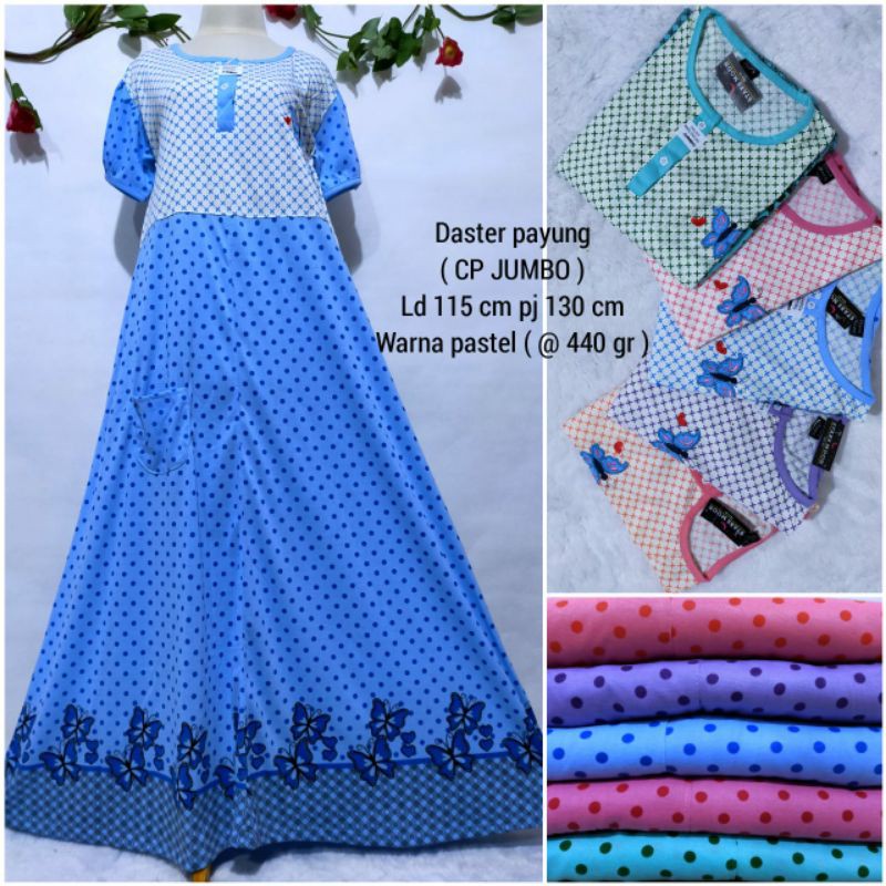 Daster Payung CP Jumbo Wanita bahan tebel adem busui