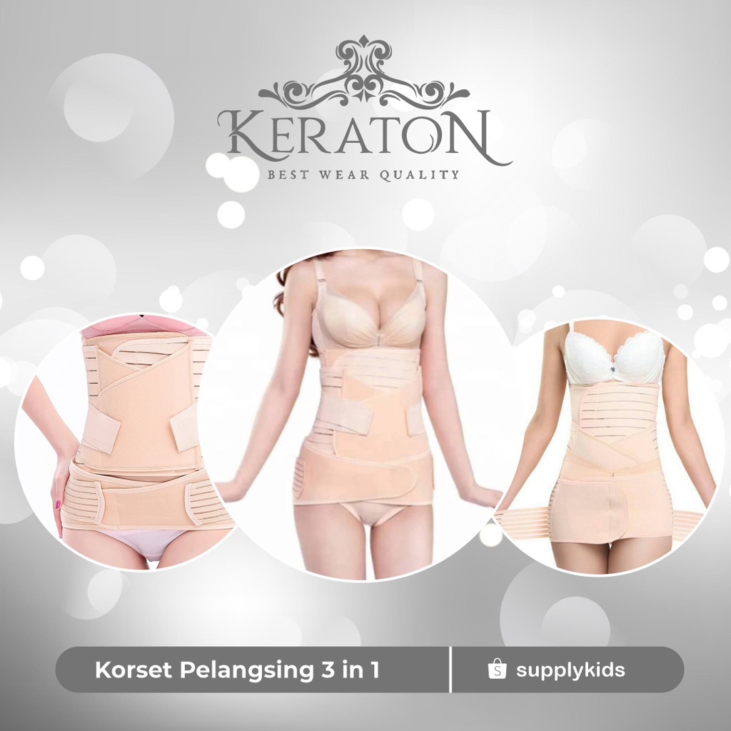 KORSET STAGEN 3 in 1 PENGECIL PERUT PELANGSING CORSET MATERNITY PASCA MELAHIRKAN - STAGEN KORSET PER