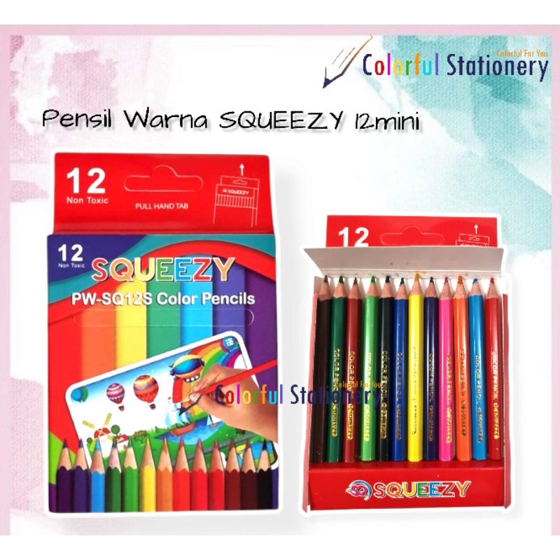 

Pensil Warna SQUEEZY Mini 12 Warna SQ-12S