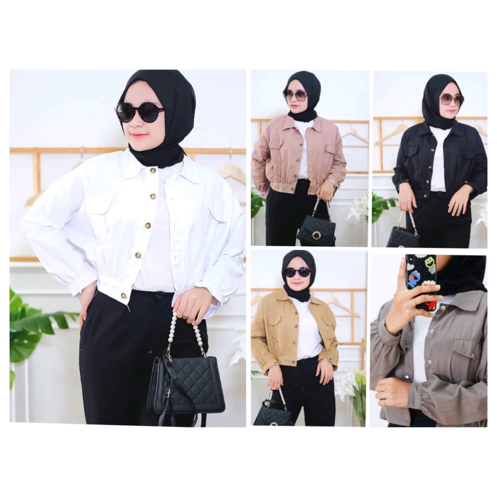 HUM - ZEC Adela Linen Jacket / Jaket Linen Jiesco / OOTD / Outer Wanita Terbaru