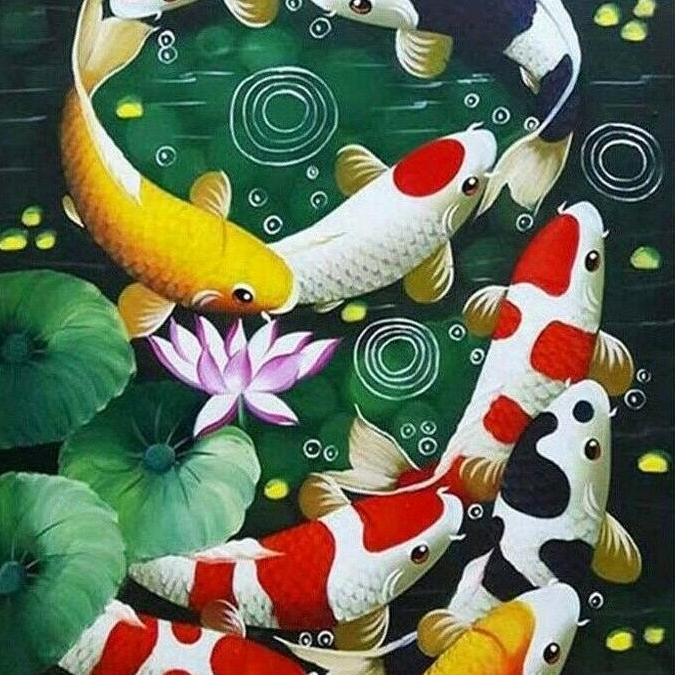 Diamond Painting Full Diamond Koi Cross Stitch Kits Embroidery Home