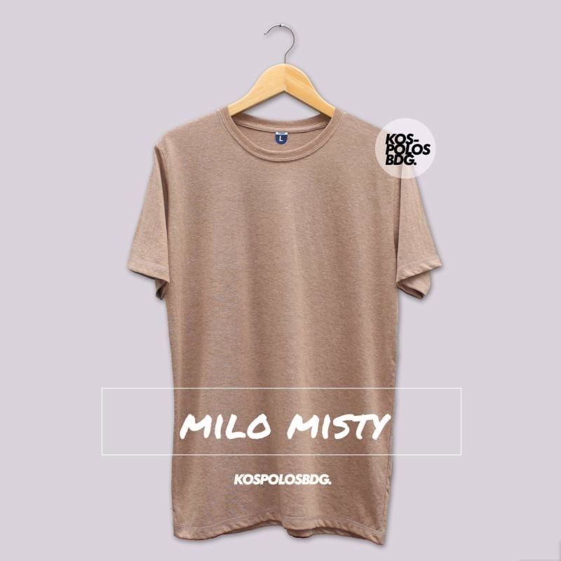  KAOS  POLOS TANGAN PENDEK MOCCA  MISTY SOFT COTTON COMBED 