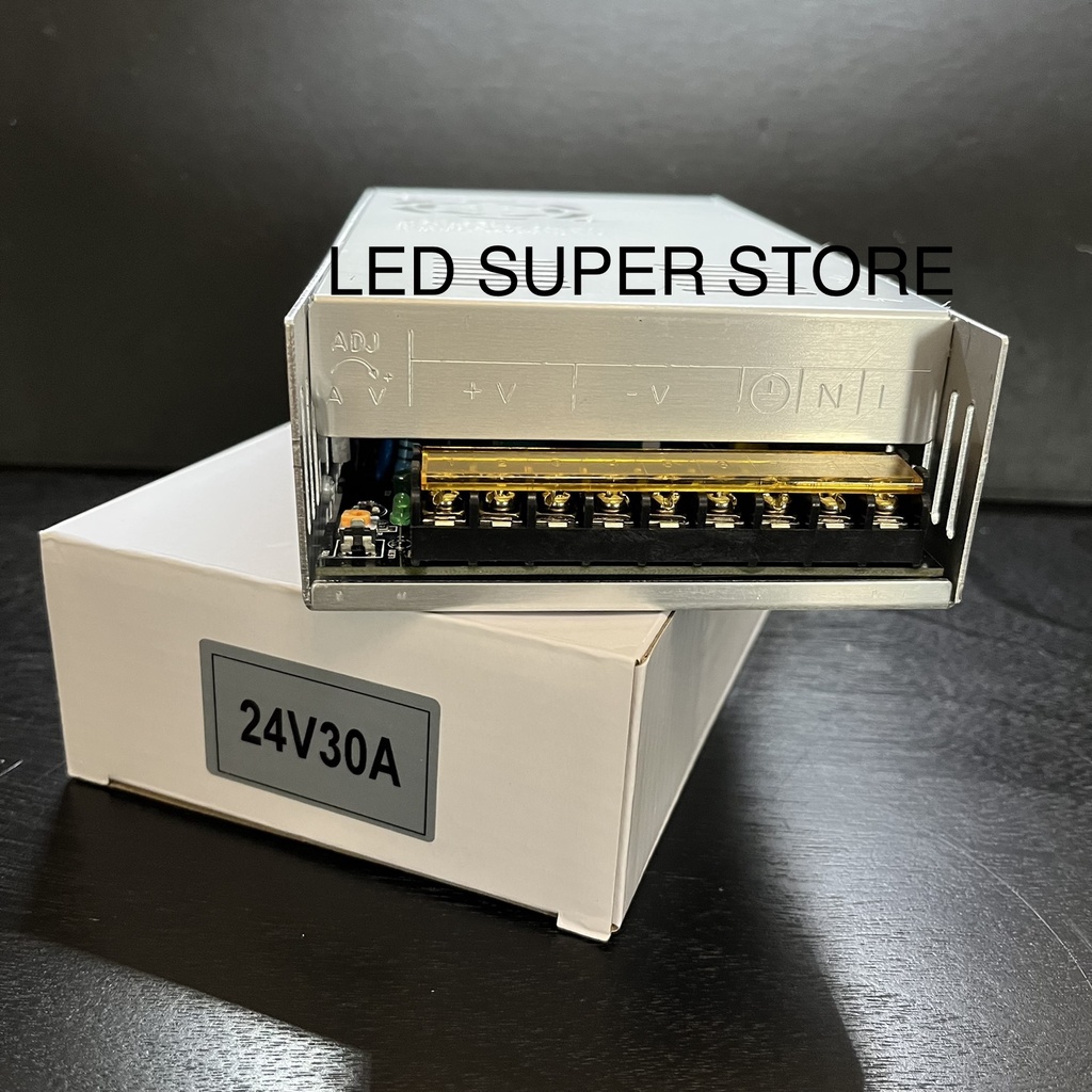 Power Supply 24V 30A Adaptor Switching LED Trafo BODY KECIL 720 Watt