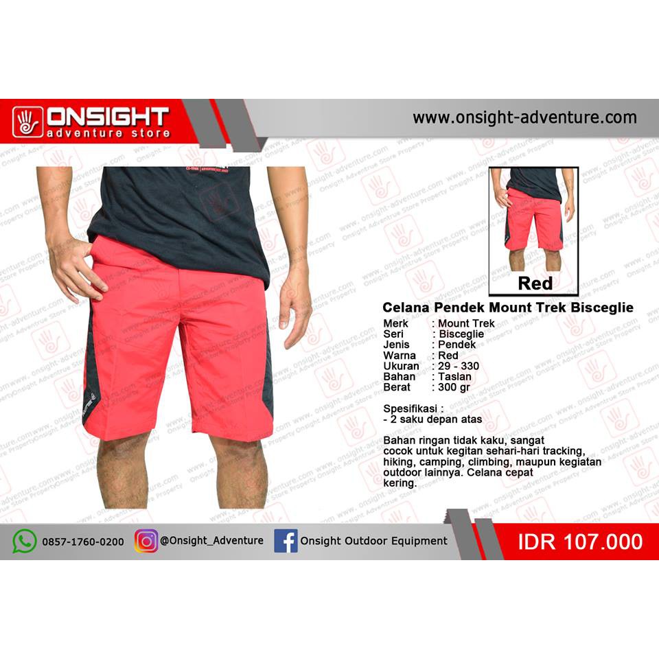 Celana Pendek Mount Trek Bisceglie