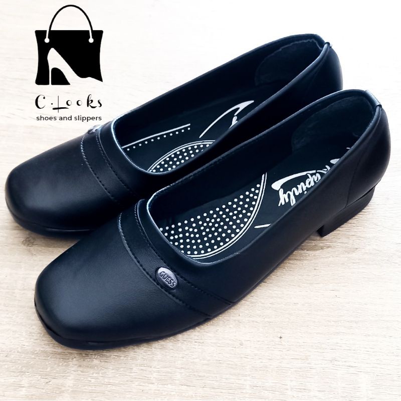 GC SK.F Sepatu Pantofel Wanita Guru Kerja Hak 3 Cm Size 37- 41