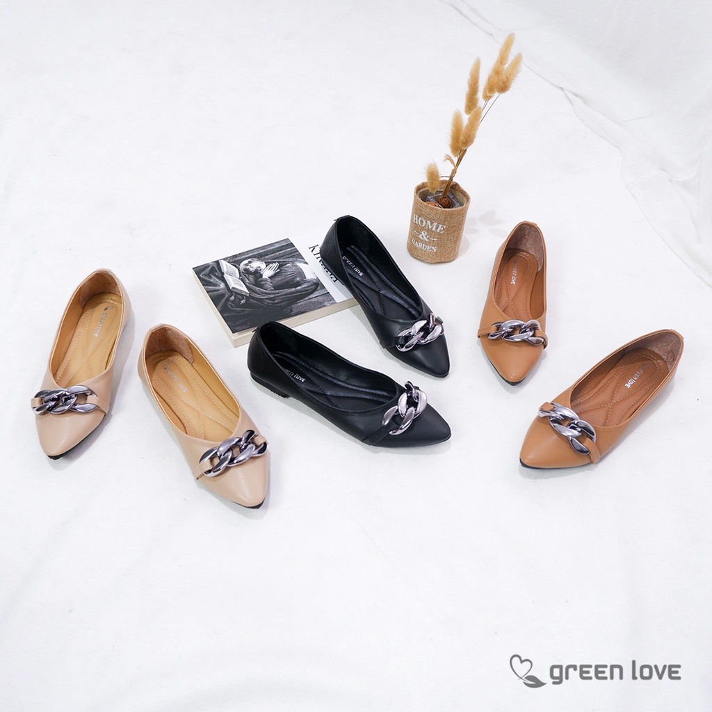 Green Love Sepatu Flat AURORA