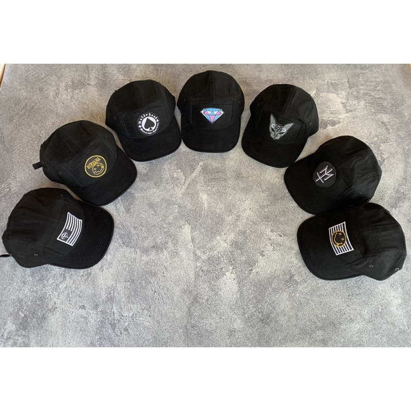 Topi 5 panel topi motif distro