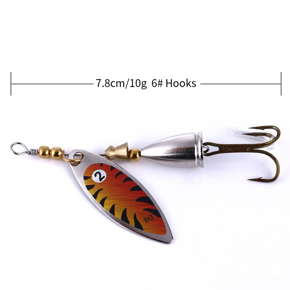 HENGJIA 1pcs 7.8cm/10g Umpan Payet Sequin Pancing Spinner Spoon Fishing Lure Swimbait Bass Ikan