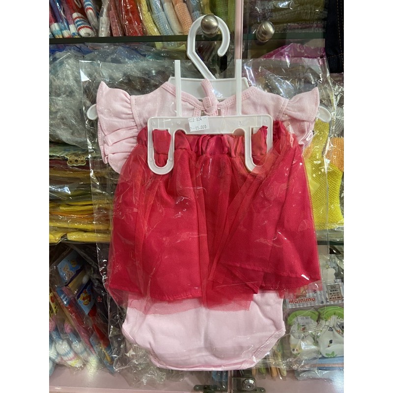❤ Baby Fashion ❤ 4in1 SET JUMPER TUTU + BANDANA + SEPATU PEREMPUAN 3-12BLN / BABY GIRL TILE SET
