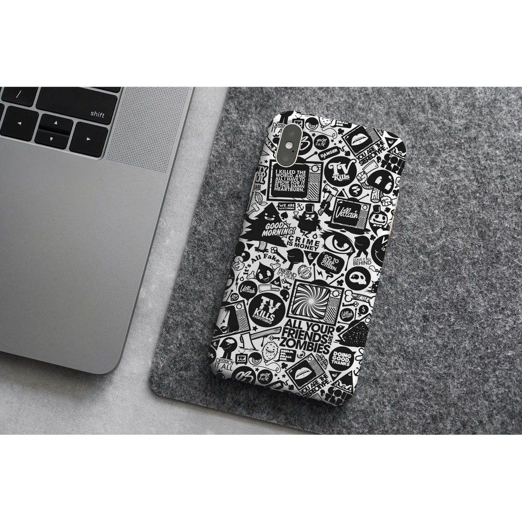 

CASE PREMIUM - WHITE DOODLE