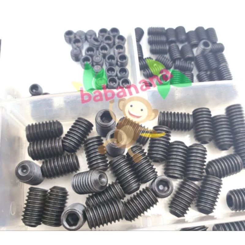 300pcs Grub Hex set M3 M4 M5 M6 M8 black alloy steel kit RC screw