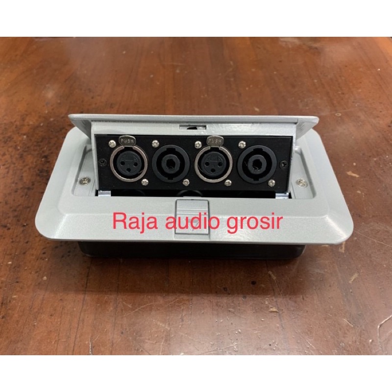 Terminal panel mic jek spikon xlr tanam 4 channel canon xlr box tembok tanam 4