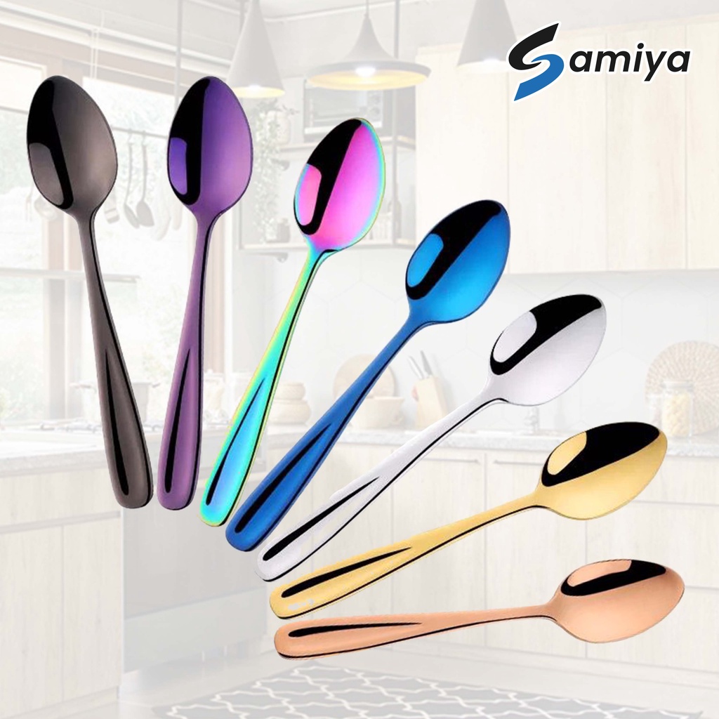 Sendok teh warna / tea spoon color / sendok teh dessert stainless