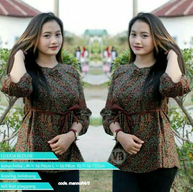 Atasan Batik Dolby Dolbi Dobby Doby Tenun Sutra Tulis Halus Katun Atbm Baron ,sarombit Atasan,,