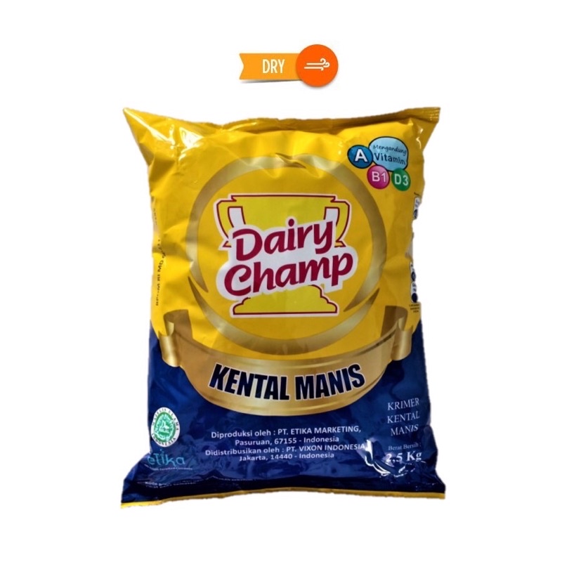 

Susu Dairy Champ Kental Manis 2,5kg Termurah packing kardus
