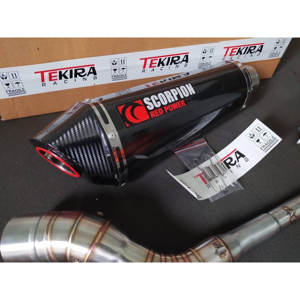 Knalpot Racing Scorpion Serket Taper Carbon Pnp Yamaha Jupiter Z Z1 Fi Robot Vega R ZR Force Crypton