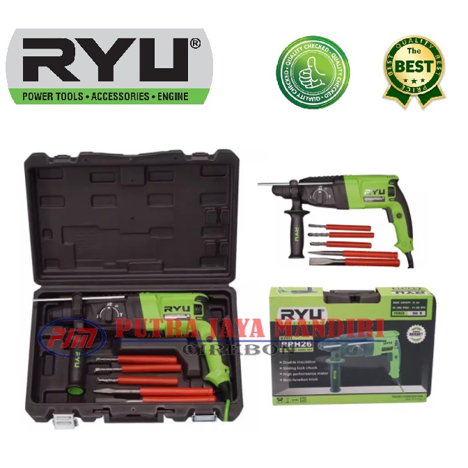 Tekiro Ryu Rotary / Demulution Hammer Drill Mesin Bor Bobok RRH 26 MURAH