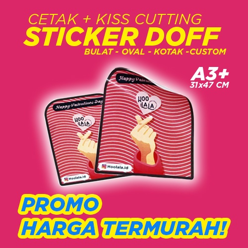 

STIKER LABEL KEMASAN UMKM makanan & minuman VINYL DOFF A3+ cetak + cutting