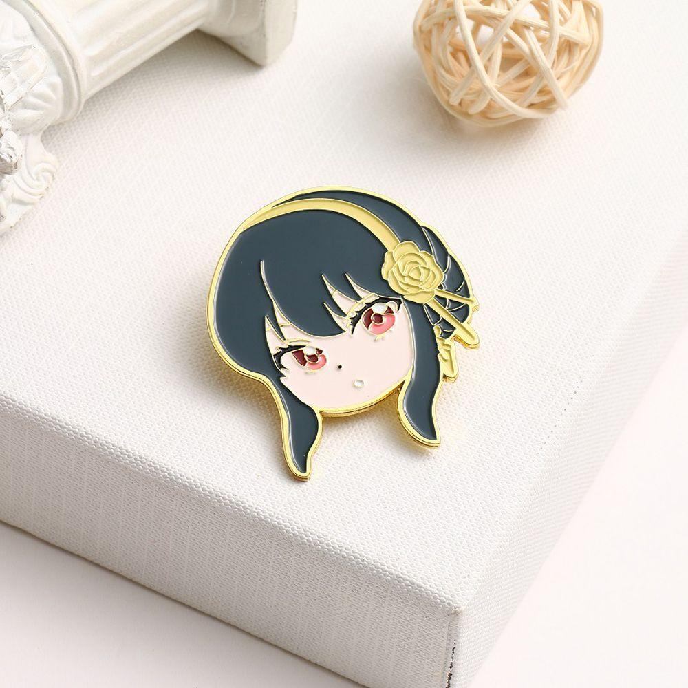 Mxbeauty SPY X Keluarga Kerah Pin Aksesoris Cosplay Jaket Pin Kartun Dekorasi Lencana Lencana Pin Anime Badge