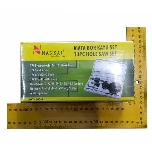 Mata Bor Pelubang Kayu Pipa Hidroponik Set 13pcs Holesaw Hole Saw Kit