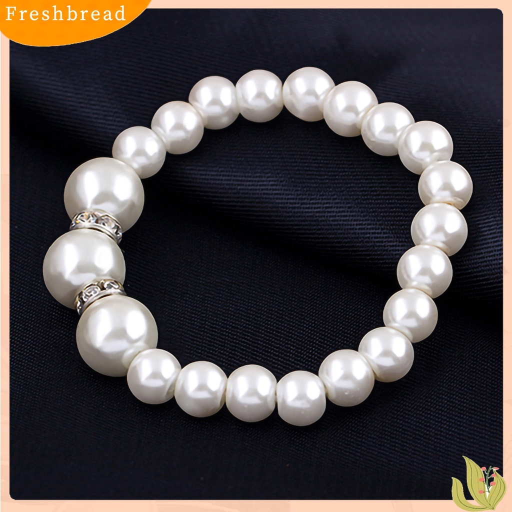 Terlaris Women Faux Pearls Alloy Necklace Bracelet Earrings Wedding Bridal Jewelry Set