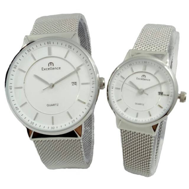 Exellence Jam Tangan Couple Murah Original Anti Air Quartz Analog