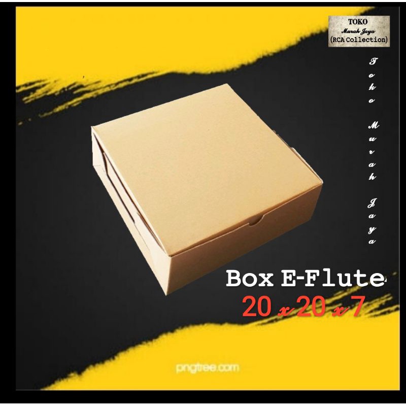 

(Box murah) Kardus E flute tebal box size 20x20x7 corrugated box. Mailer Box polos/box hamper/packing/souvenir