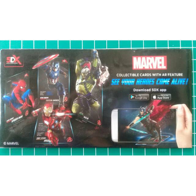 Set Kartu Marvel  Avengers Cards 5DX AR Feature Original Factory Sealed Seri Indonesia