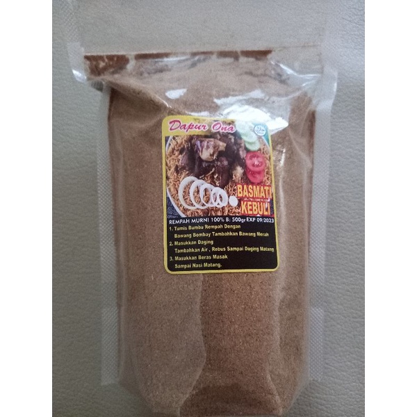 

BUMBU NASI KEBULI , BRIYANI , KABSAH ,BUKHORI ,MANDI 1 KG cap DAPUR ONA