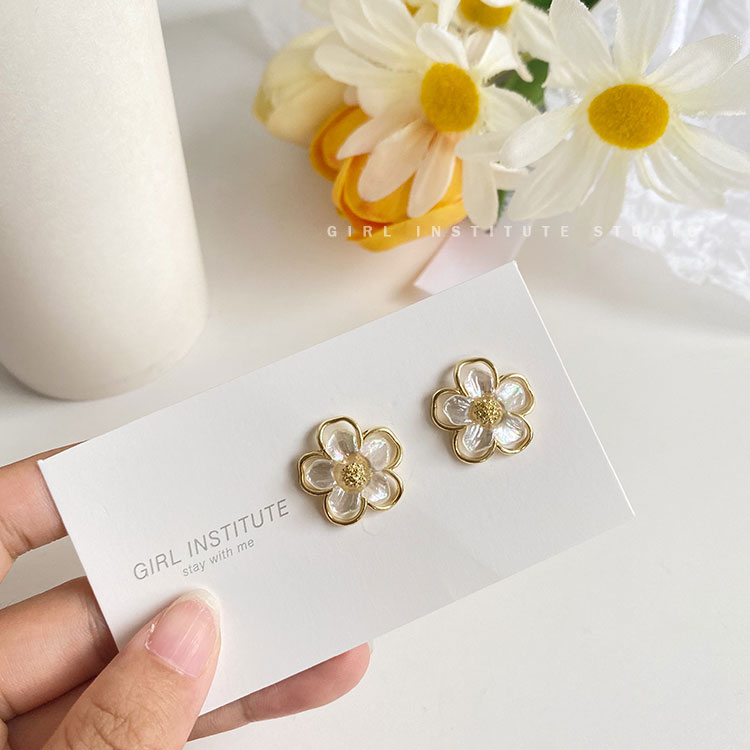 Simple flower earrings alloy women Earrings fashion jewelry accessories