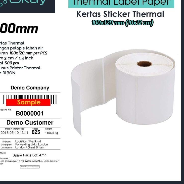 

Baru Populer OKAY kertas thermal label mm Sticker label Isi 500 pcs