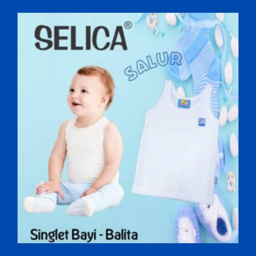 Singlet baby Bayi Anak Kaos Putih Selica untuk anak sd tk