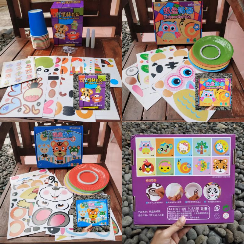

DIY Paper Plate / Kerajinan Menempel Piring Kertas / DIY Tempel Gelas Karakter