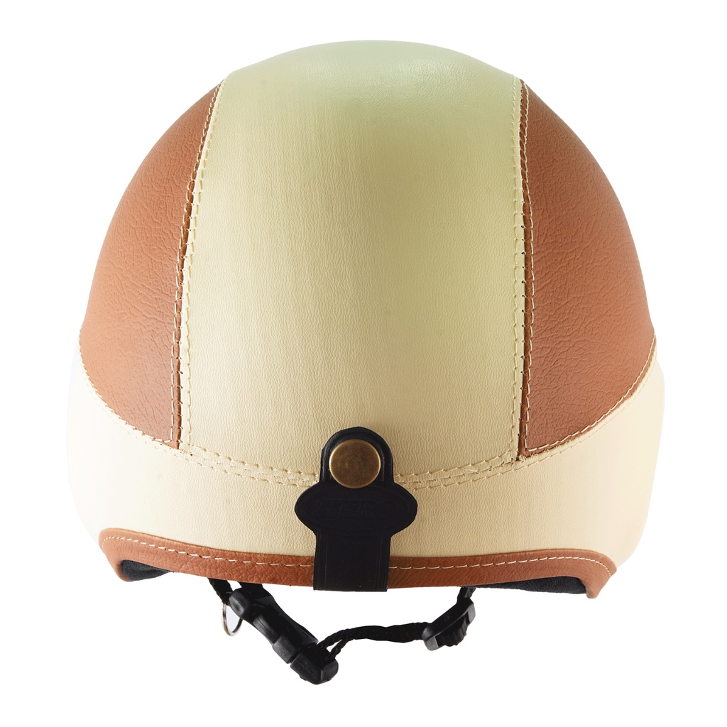 Helm Bogo Retro Anak Untuk Usia 2-6 Tahun Polos - Mocca Cream