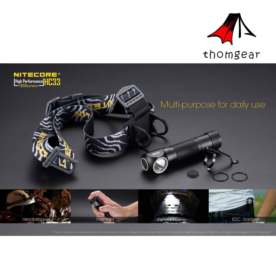 Headlamp Nitecore Hc33 Senter Led Cree Xhp35 Hd 1800 Lumens Jm Thomgear Paiton