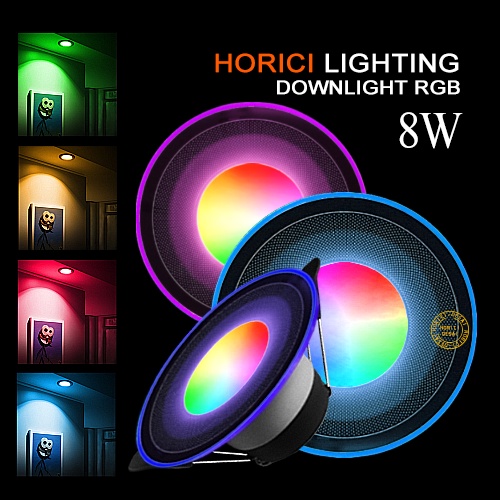 MEREK HORICI ASLI 8W LAMPU CEILING / DOWNLIGHT/ CEILING, LAMPU CEILING RGB, RGB WARNA WARNI