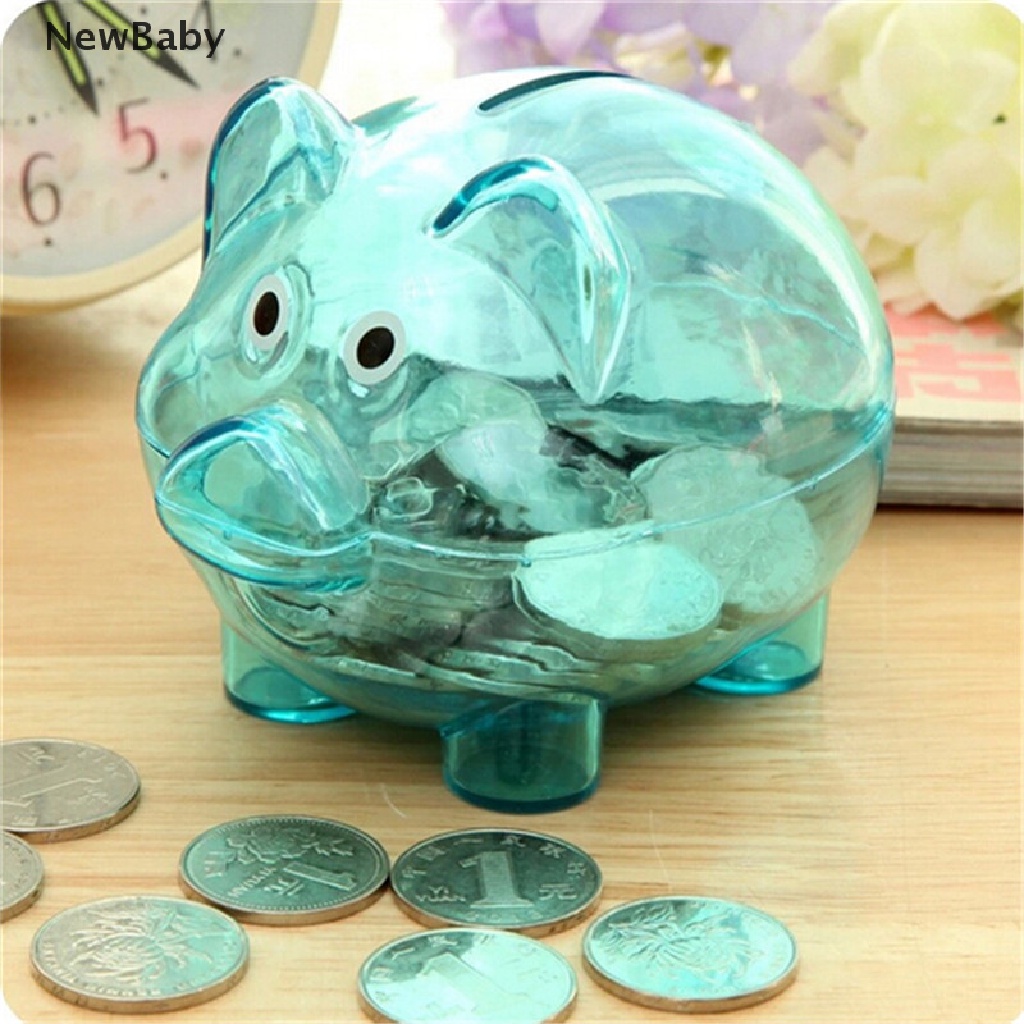 Celengan Piggy Bank Desain Babi Bahan Plastik Untuk Anak Kecil